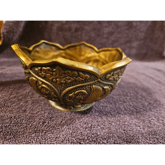 Napcoware Japan Golden Ceramic Blessing Bowl Bedside Trinket Bowl Planter C-9180 - Picture 10 of 13